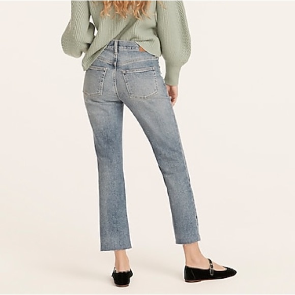 J.CREW 9” Billie Demi Boot Crop Jeans NWT Size 30 Odette Wash - Picture 6 of 10